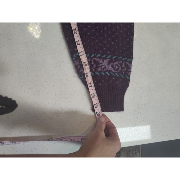 Herman Geist Hand Embroidered Cardigan Sweater Cottagecore Large Button Up Wool - Picture 13 of 13